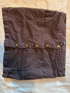 Toad and Co Chocolate Brown Skirt with Button Front